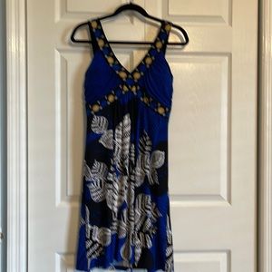 Polyester and Spandex summer shift.  Perfect for a cruise or pool side.